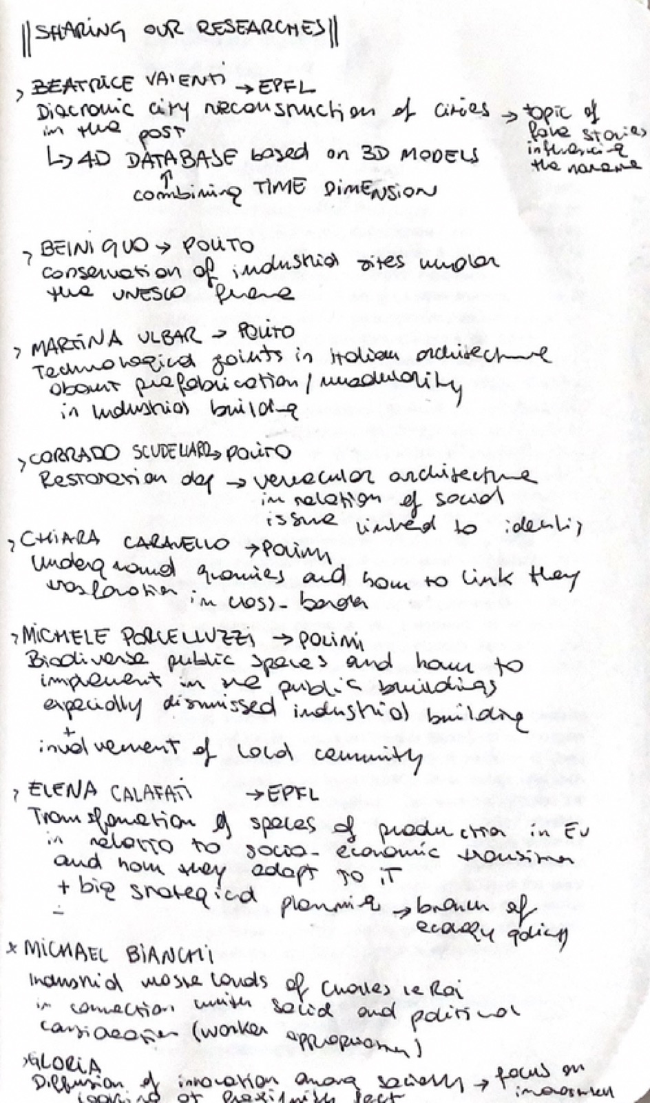 Field notes by Sara Anna Sapone, section 03, plate 2